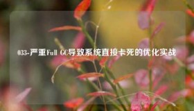 033-严重Full GC导致系统直接卡死的优化实战